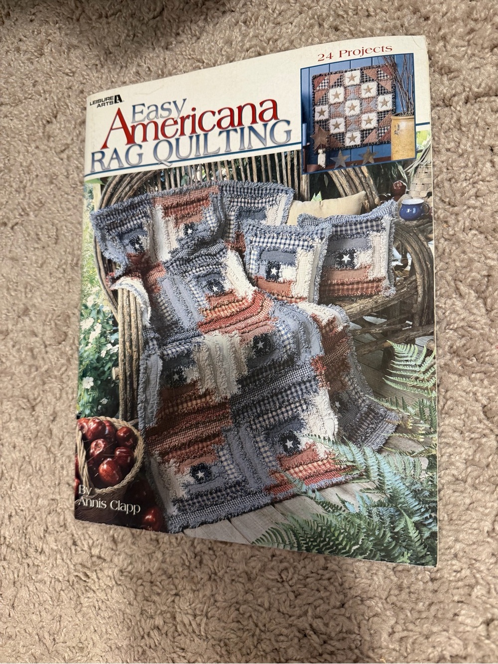 Easy Americana Rag Quilting Book – Blue, Red & White Designs